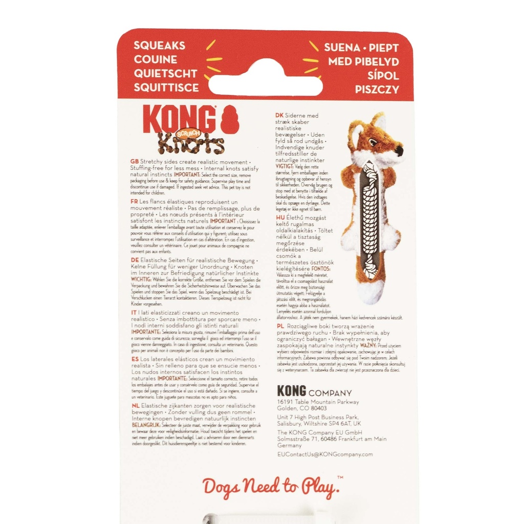 Hundespielzeug KONG Scrunch Knots Waschbär