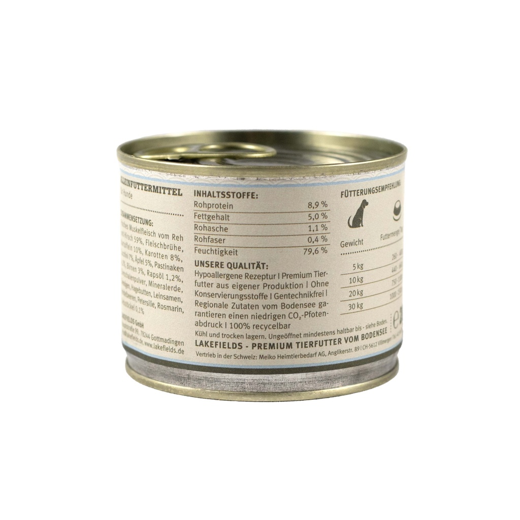 Hundefutter Lakefields Wild, 6 x 200 g