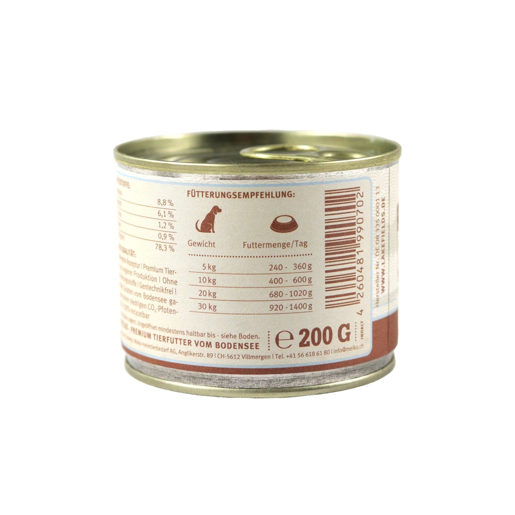 Hundefutter Lakefields Huhn, 6 x 200 g